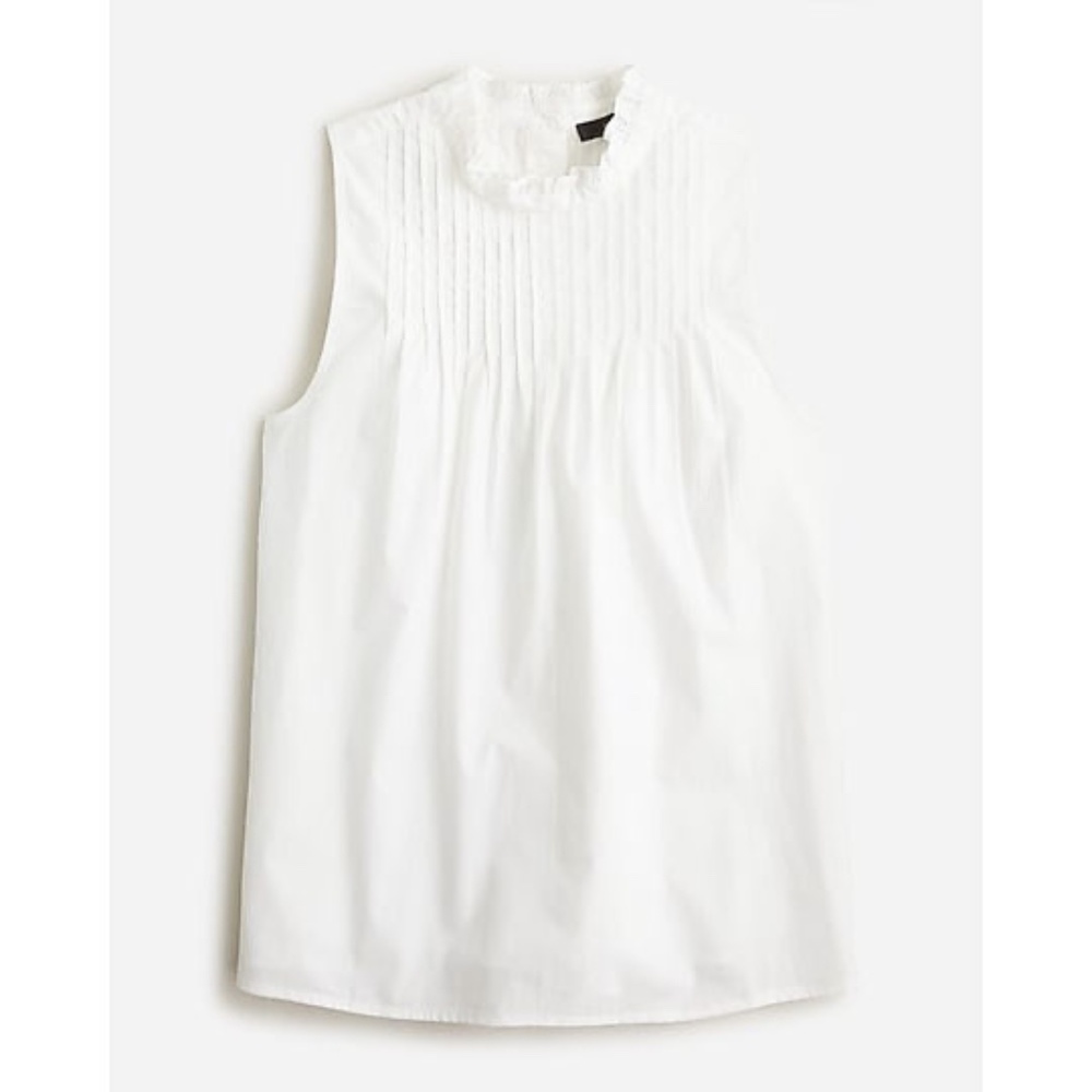 J. Crew Pintuck Poplin Top - 2X
